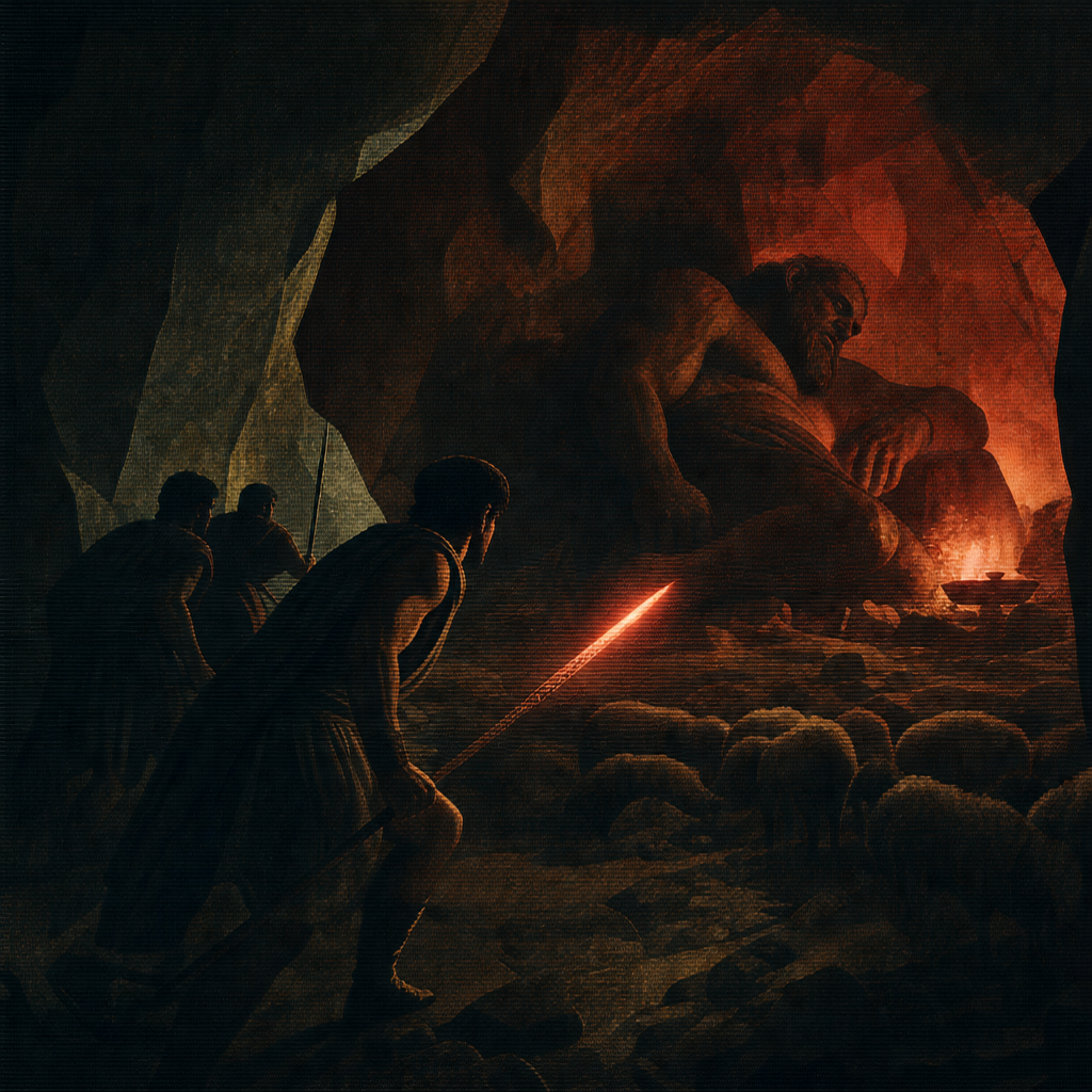 Book 9: The Cicones, Lotus-Eaters, and Polyphemus the Cyclops — The Cave of Polyphemus · Book 9